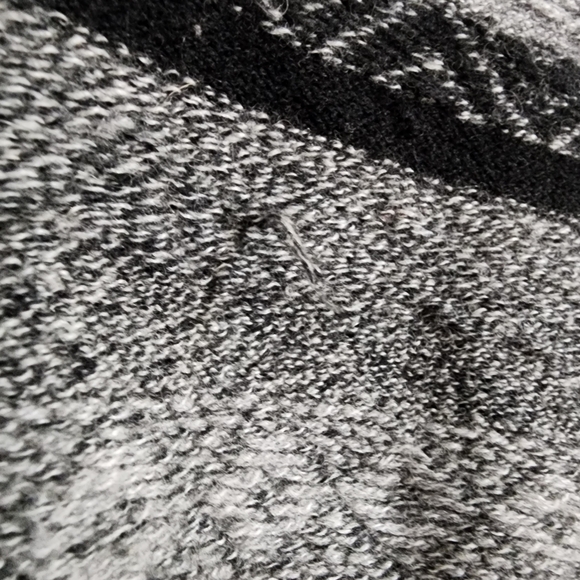 Nordstrom Men’s Shop Wool Cashmere Fair Isle Sweater Gray Black XL - Picture 15 of 15